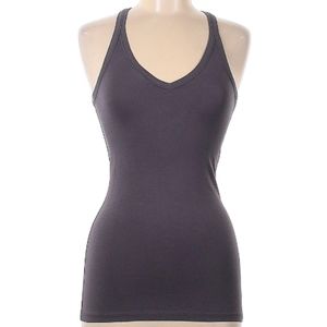 Forever Twentyone V-neck Grey Racerback Tank Top